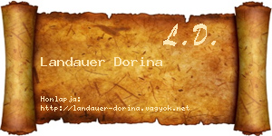 Landauer Dorina névjegykártya