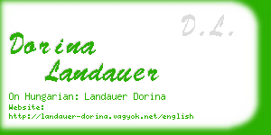 dorina landauer business card